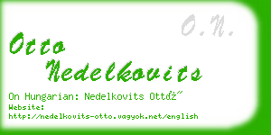 otto nedelkovits business card